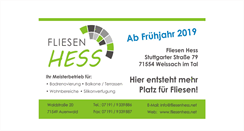 Desktop Screenshot of fliesenhess.net